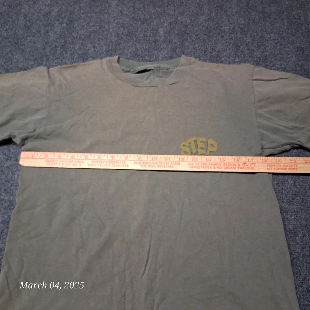 Vintage Step Aside Let Me B 90s T Shirt‎ Youth Teen XL Faded Brown Distressed